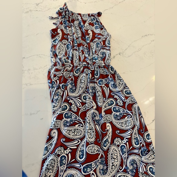 Banana Republic Paisley Maxi Dress - Red and Blue - Picture 6 of 6